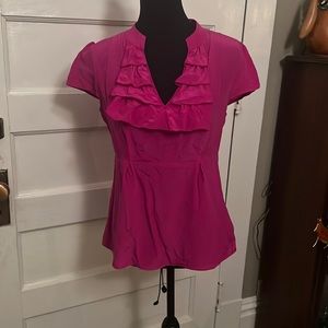 Banana Republic cap sleeve fitted silk blouse. Size 6